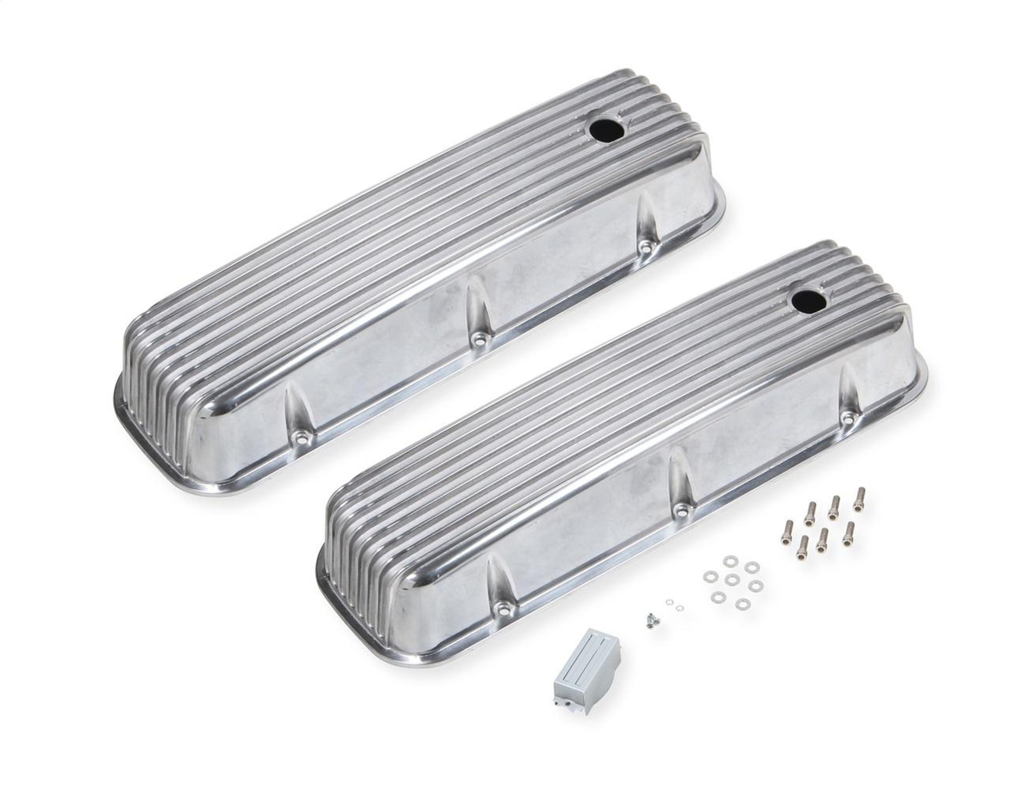 Mr Gasket 65-00 Big Block Chevy, Cast Aluminum Tall Valve Covers, Polished - MRG-6859G