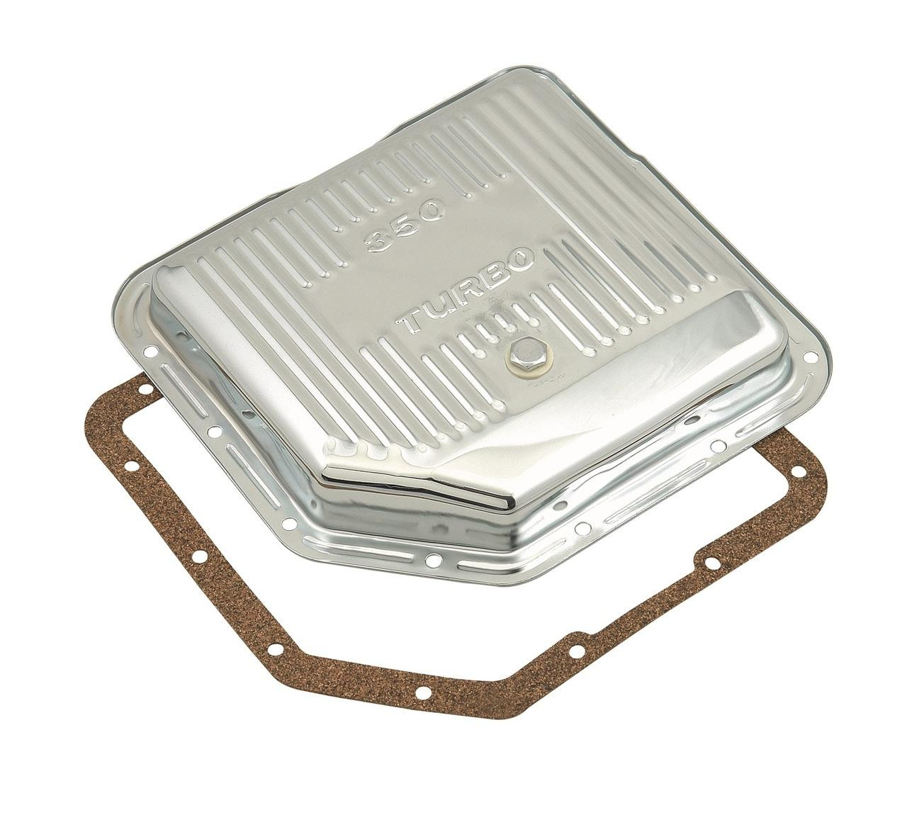 Mr Gasket Chrome Tranmission Oil Pan for GM TH350, Finned - MRG-9761