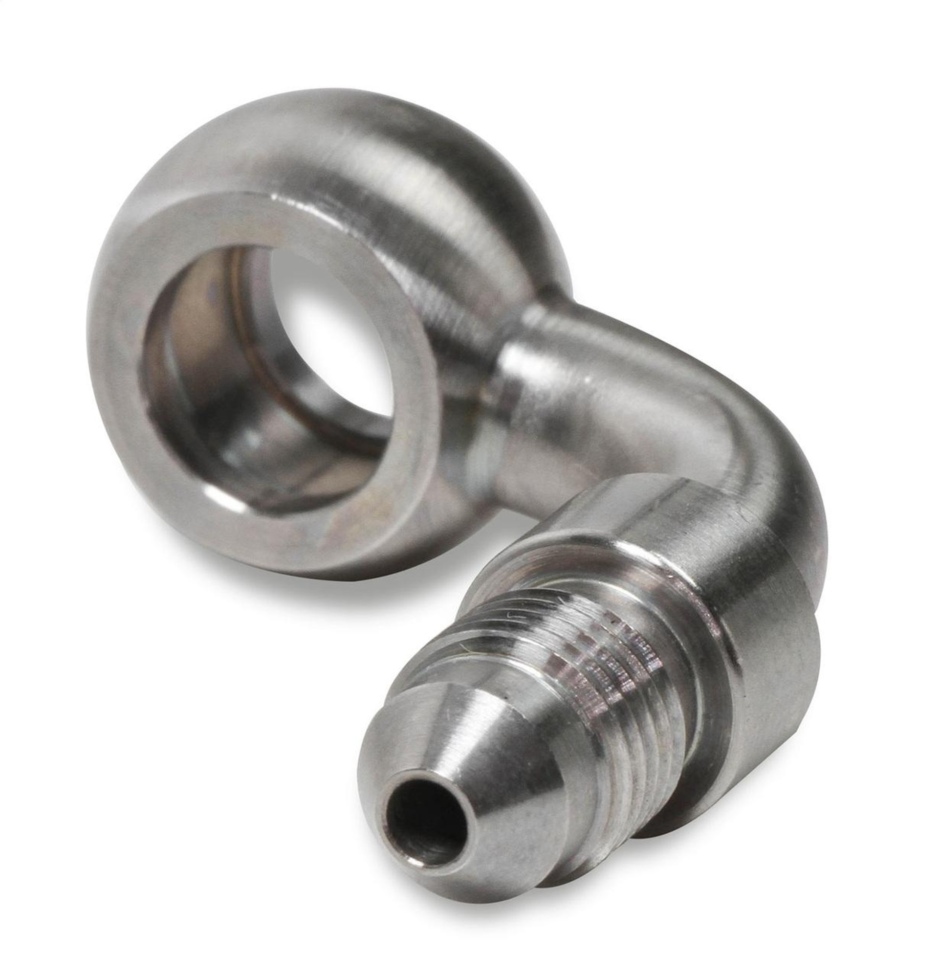 Earls Performance Banjo Adapter, -3 AN Male to 3/8/10mm, 90°, Long Style, Stainless Steel - SS9976093ERL