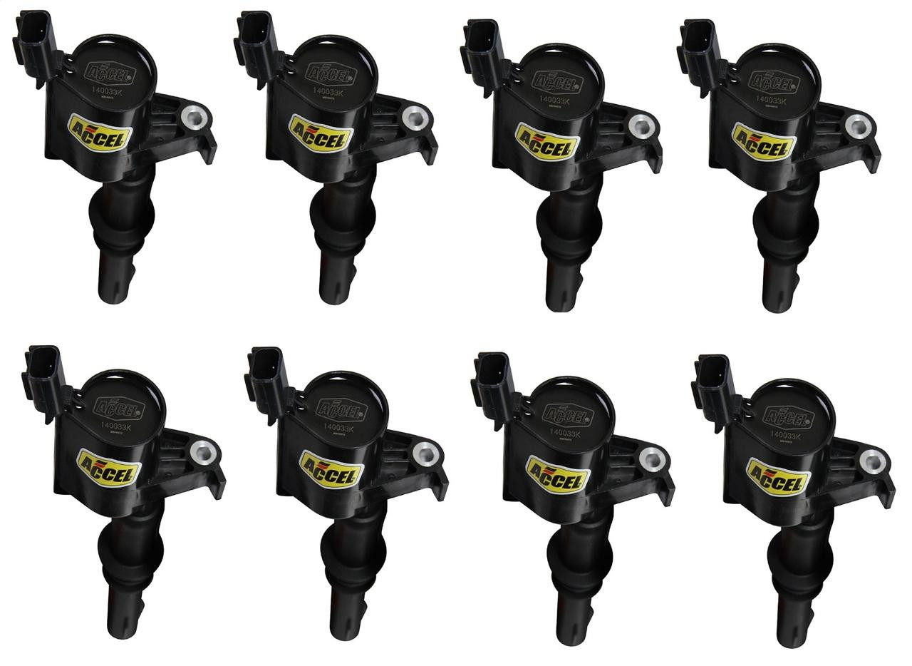 Accel 04-08 Ford w/4.6/5.4/6.8L 3-Valve, Ignition Coil, Supercoil, Black, 8-Pc - ACL-140033K-8