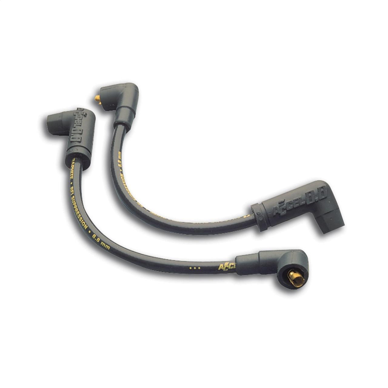 Accel 71-78 Harley w/900/1000/1200CC, 8.8MM Black Custom Wire Set w/Stainless Core - ACL-172072K