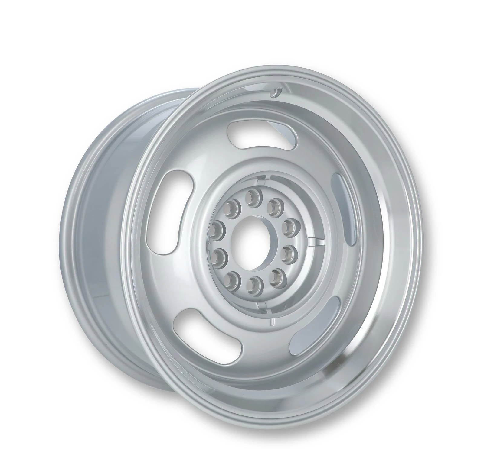 Rev Wheels Rev 107 Classic Series Rally, 18" x 8", 4.5" Backspace, 5" x 4.75"/5" x 5 Silver - (REV-107S-8800600)