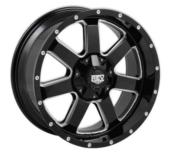 Rev Wheels Rev Wheels Off Road 885 Series, 20 x 9, 4.53 Backspacing, 6 x 5.5, Black - REV-885M-2903512