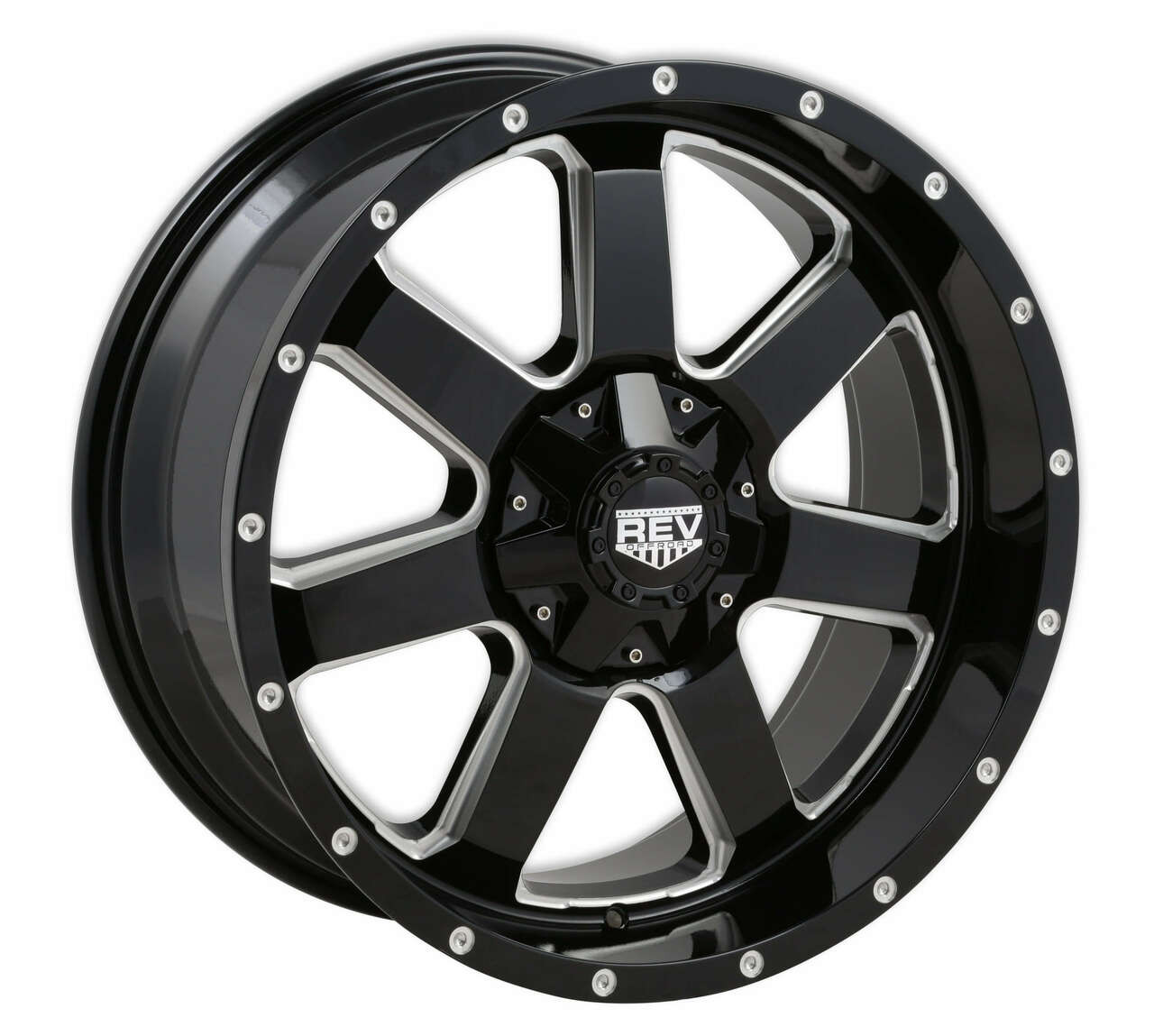 Rev Wheels Rev Wheels Off Road 885 Series, 17 x 9, 4.53 Backspacing, 5 x 5.5, Black - REV-885M-7903212