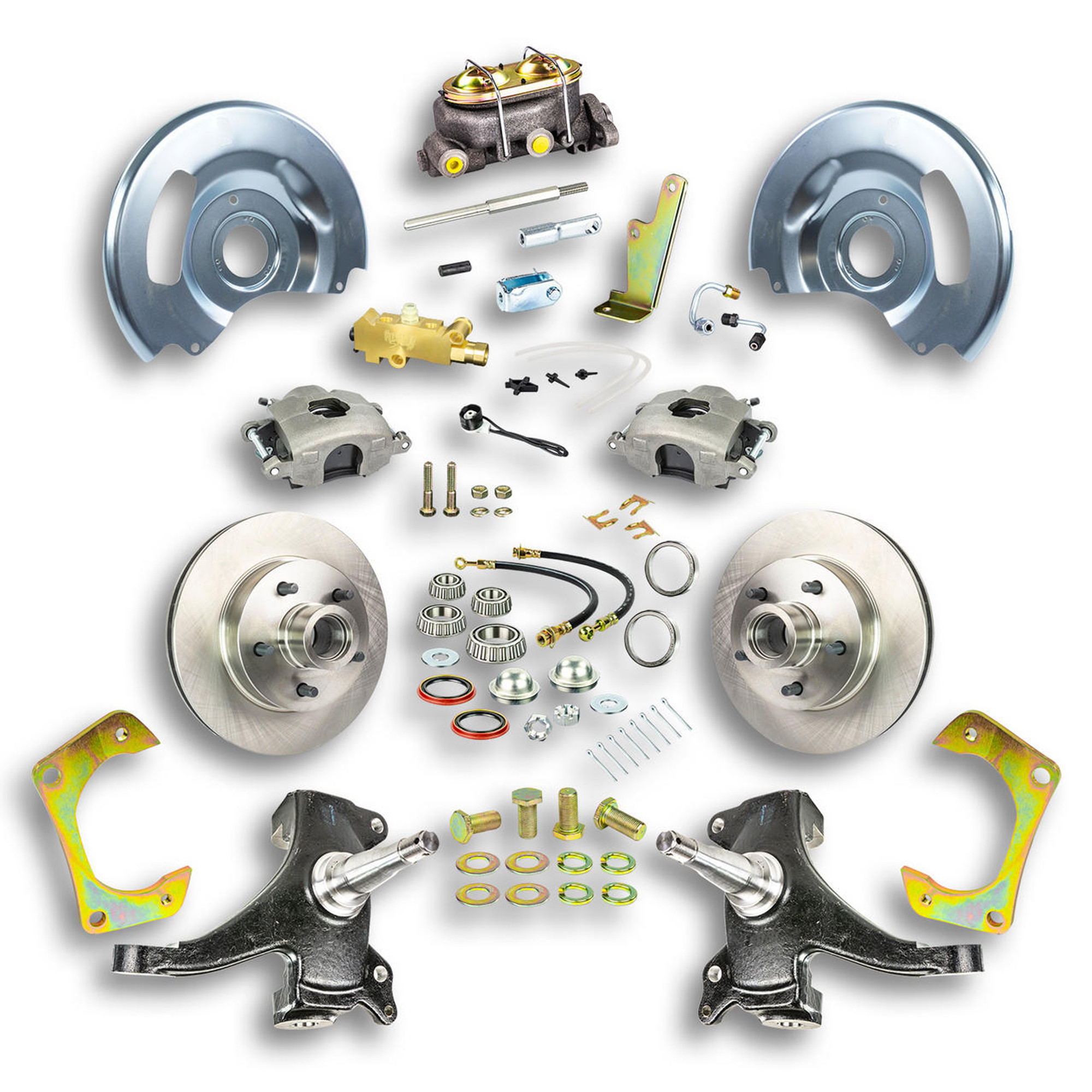 The Right Stuff 63-70 GM Truck and Suburban, 2 Drop, Manual Front Disc Brake Conversion Kit - TSD6315D-P
