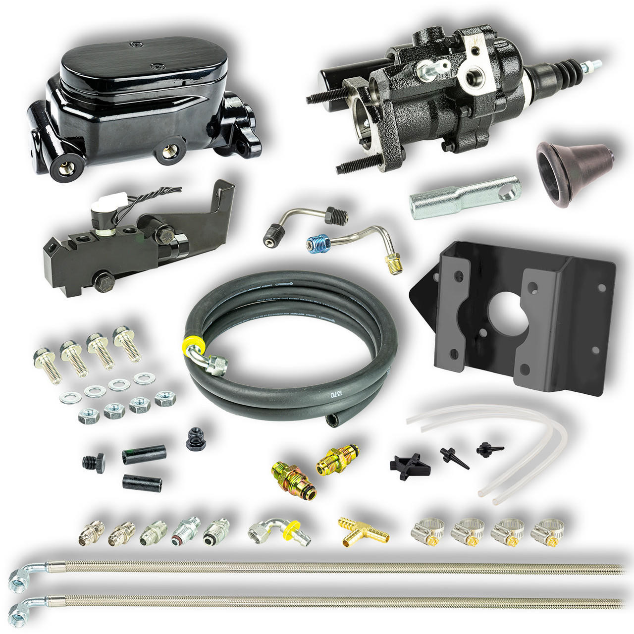 The Right Stuff 1960-62 GM and GMC C/K Truck, Black Hydro Boost Upper Assembly Kit Disc/Disc - BHB605672