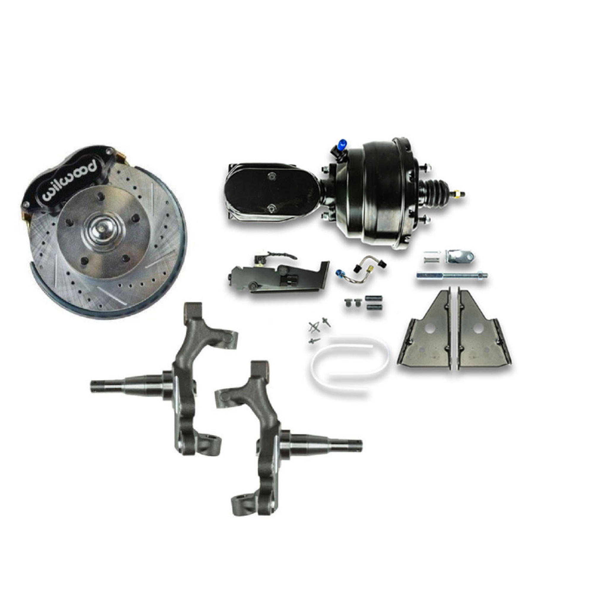 The Right Stuff 1964-1967 Malibu 2 Drop Front Power Disc Brake Conversion Kit - AFXDC32D-PML