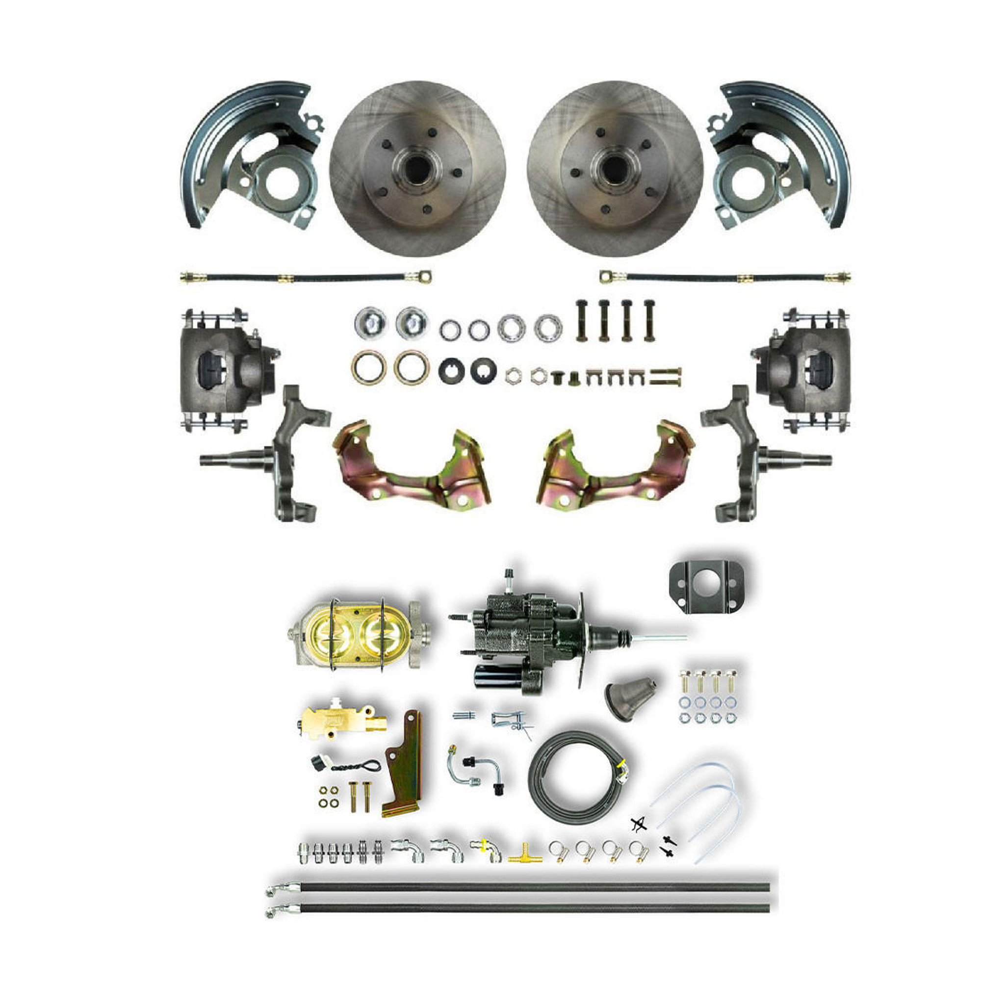 The Right Stuff 1969-1974 Nova, Hydro Boost, 2 Drop, Front Disc Brake Conversion Kit - AFXHB02D-PN