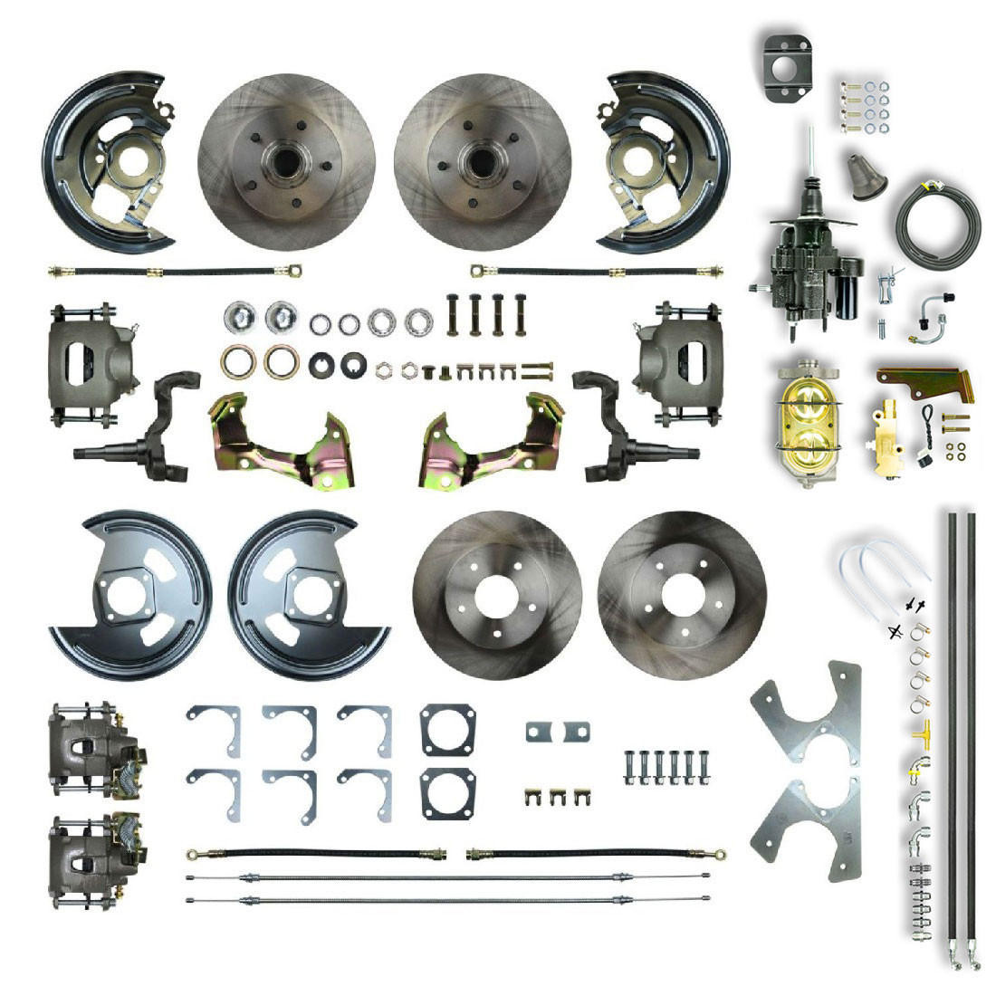 The Right Stuff 1964-1972 Oldsmobile Cutlass, Hydro Boost, 4-Wheel Disc Brake Conversion - AFXHB41C-PC