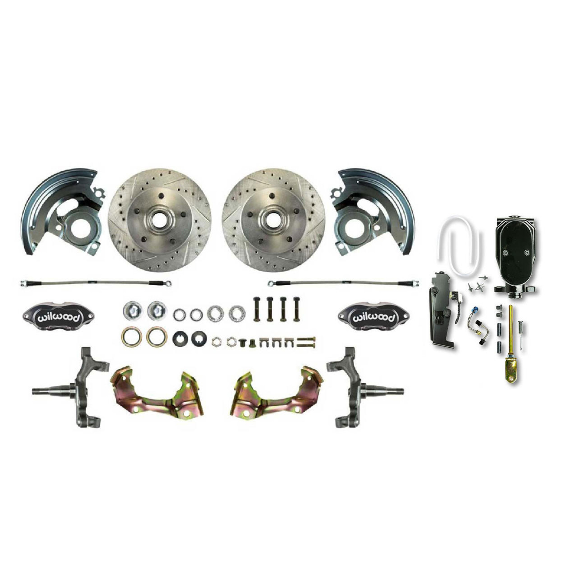 The Right Stuff 1964-1972 LeMans 2 Drop Big Brake Front Manual Disc Conversion Kit - AFXSD32D-PL