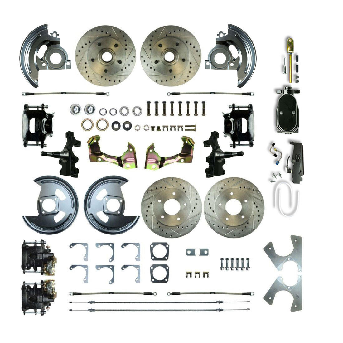 The Right Stuff 1970-1972 Monte Carlo 2 Drop Show N Go 4-Wheel Manual Disc Brake Conversion - AFXSD41D-PMC
