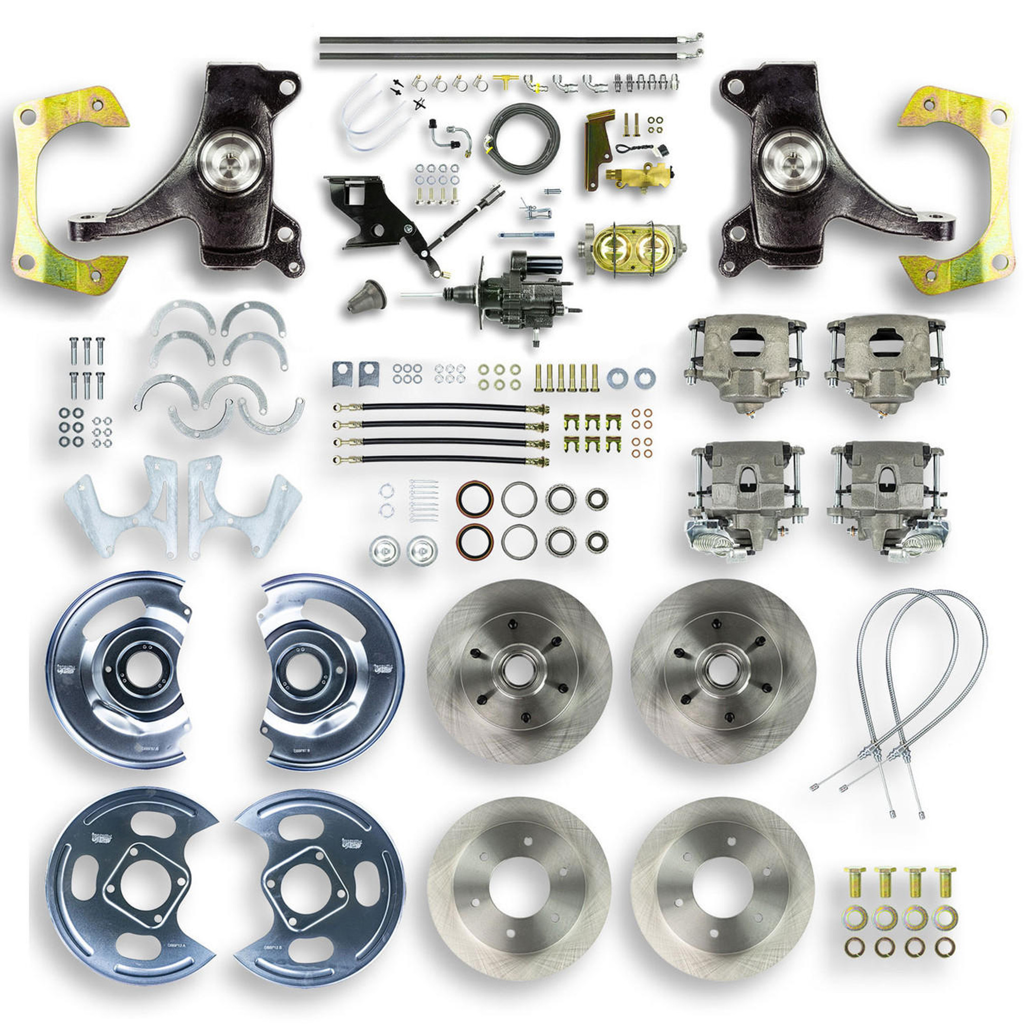 The Right Stuff 1967-70 GM C10/C15 Truck/Suburban 2 Drop, Hydro Boost 4-Wheel Disc Brake Conv - THB6756D-P