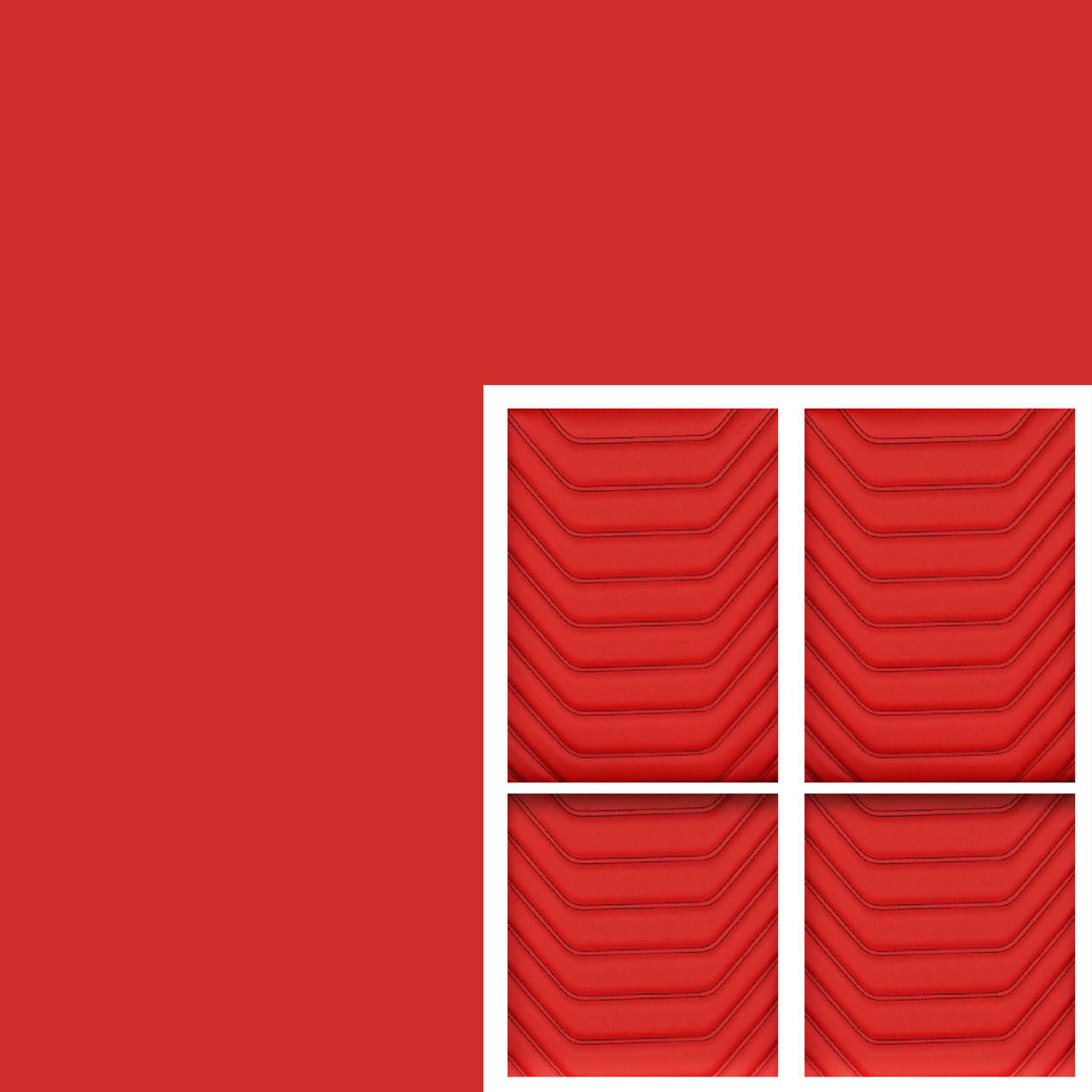  PUI Interiors Sport Mod I Material Accessory Kit, 10yd Red Vinyl, Red Inserts, Blk Stitch - (RM-AK210A2X1) 