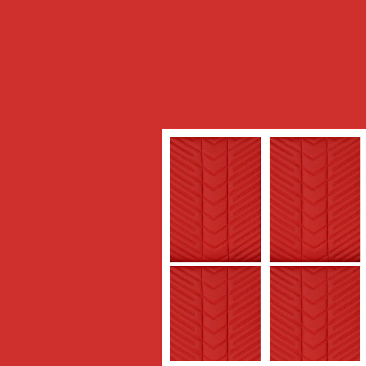  PUI Interiors Sport Mod II Material Accessory Kit, 10yd Red Vinyl, Red/Red Inserts, Red Stitch - (RM-AK210B222) 