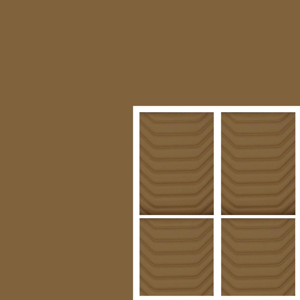  PUI Interiors Sport Mod I Material Accessory Kit, 10yd Camel Vinyl Camel Inserts Brown Stitch - (RM-AK510A5X3) 