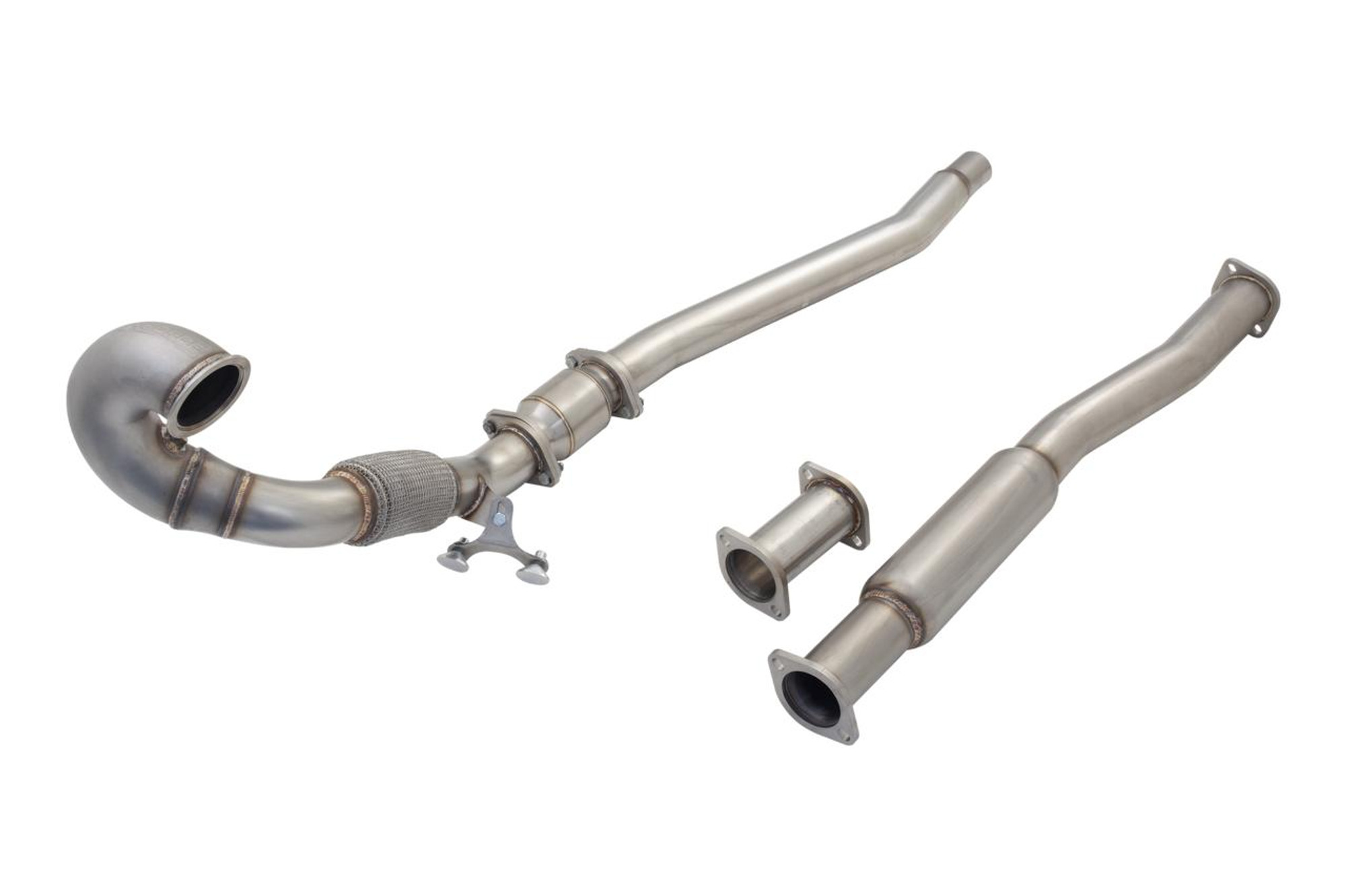  XForce Stainless Steel Dump Pipe, High Flow Cat, Flex and Rear O2 sensor adapter - (XFE-ES-VW09-KITB) 