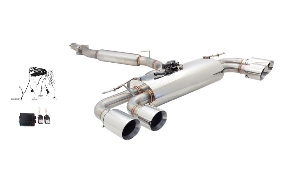  XForce 13-17 Audi S3 Hatch 3" Brushed Stainless Cat Back System w/Varex Muffler - (XFE-ESAS3HVKCS) 