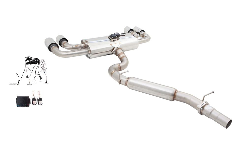  XForce 13-17 Audi S3 Sedan 3" Brushed Stainless Cat Back System w/Varex Muffler - (XFE-ESAS3SVKCS) 