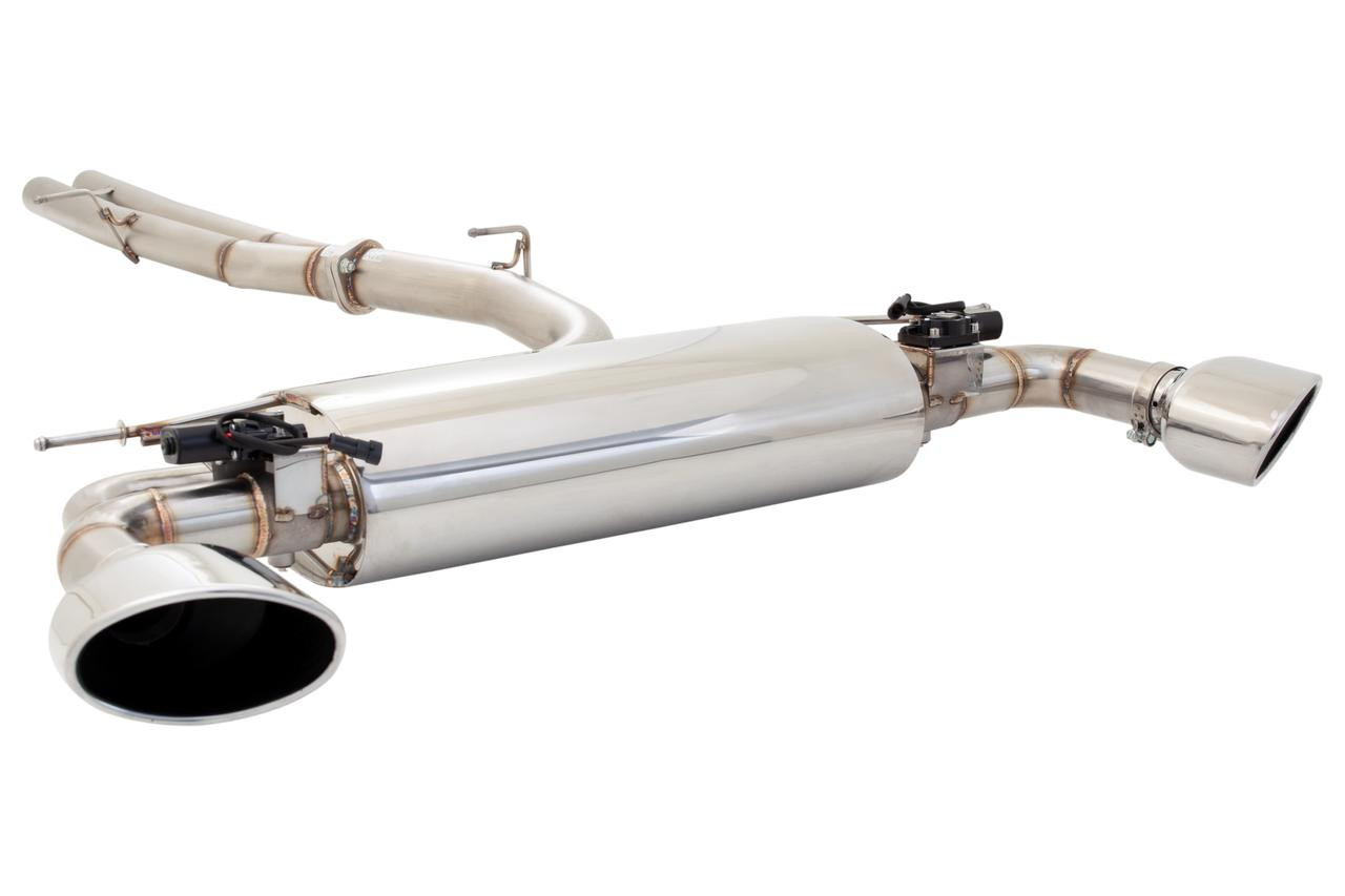  XForce 17-20 Audi RS3 Sedan Twin 2.5" To 3" SS Cat-Back Exhaust System w/Varex Muffler - (XFE-ESRS317SVKCS) 