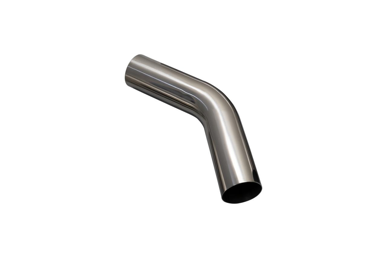  XForce Mandrel Bend 304SS Polished 2.25" 45 degree 1.5D 6" Leg - (XFE-MS225-45) 