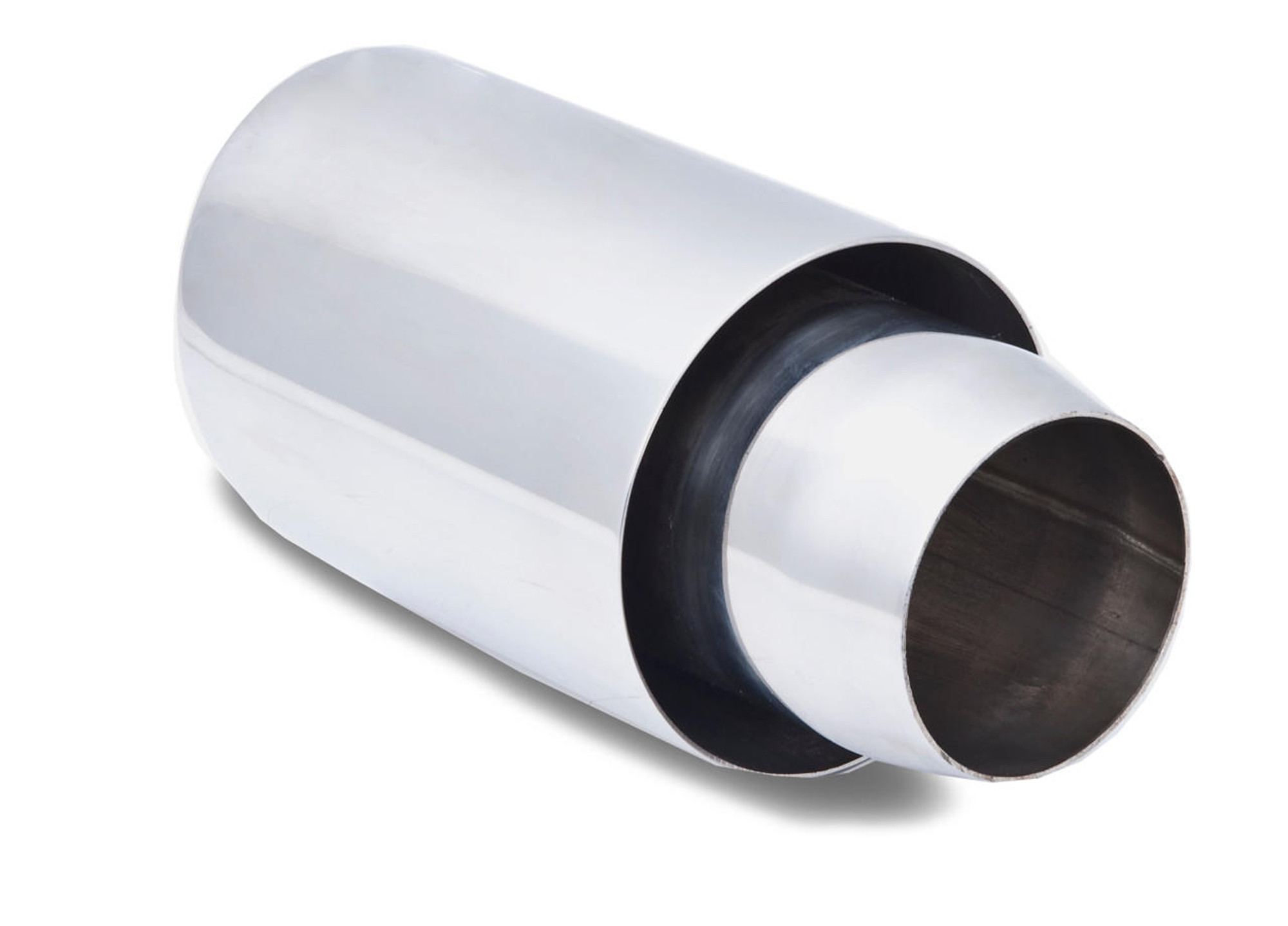  XForce 4 OD Angle Cut Double Wall 2.5 Inlet (Expandable) S/Steel - (XFE-TS-AW4) 