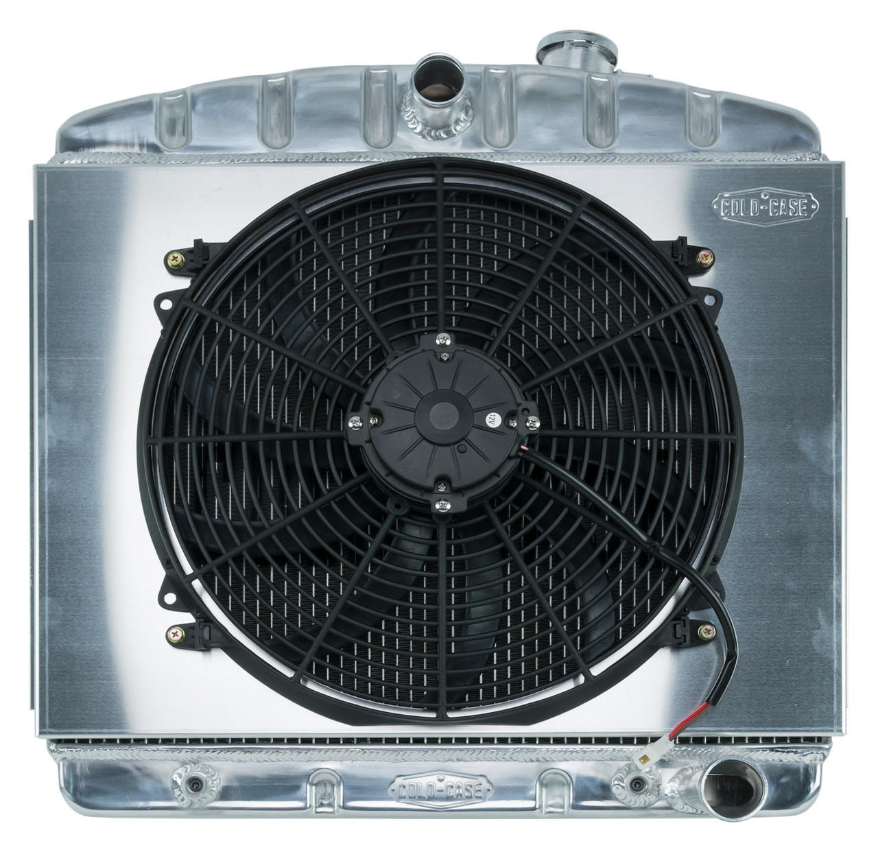  Cold Case Radiators 55-57 Chevy w/V8 Front Mount Aluminum Performance Radiator & 16 Inch Fan Kit - (CR-CHT562AK) 