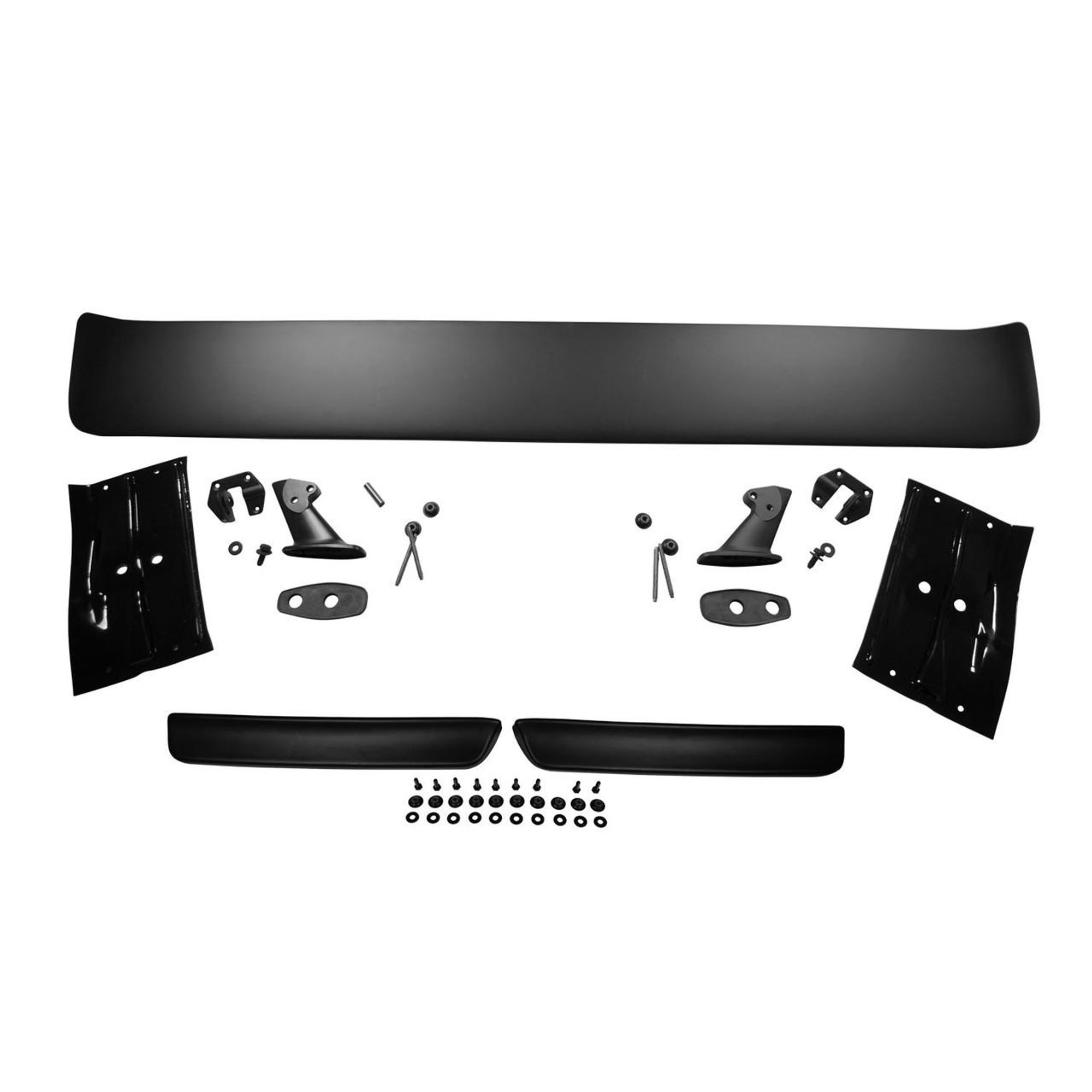  Trim Parts 1971 Challenger Licensed Organosol Black Front & Rear Gull Wing Spoiler Package - (MP505B) 