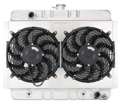  Cold Case Radiators 62-67 Nova w/V8 & Automatic Transmission, Aluminum Radiator Kit w/Dual 12" Fans - (CR-CHN540ASK) 