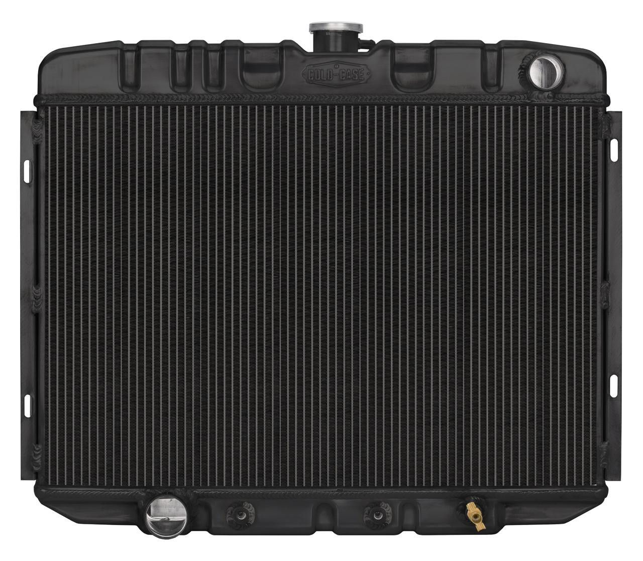  Cold Case Radiators 67-70 Mustang w/Big Block Ford & Auto Trans, 24" Wide Aluminum Radiator, Black - (CR-FOM588AB) 
