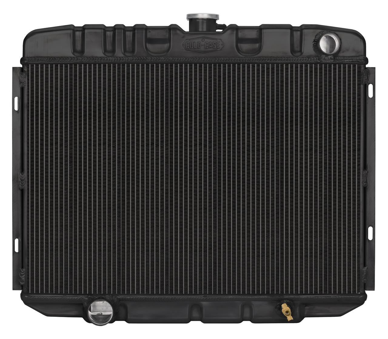  Cold Case Radiators 67-70 Mustang w/Big Block Ford & Manual Trans, 24" Wide Aluminum Radiator, Black - (CR-FOM588B) 