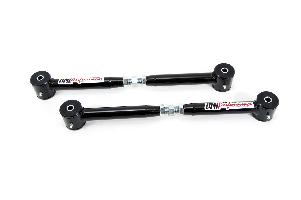 UMI Performance 82-02 GM F-Body Adj Lower Control Arms w/ Polyurethane Bushings, Chromoly, Black - (UMI-2018CM-B)