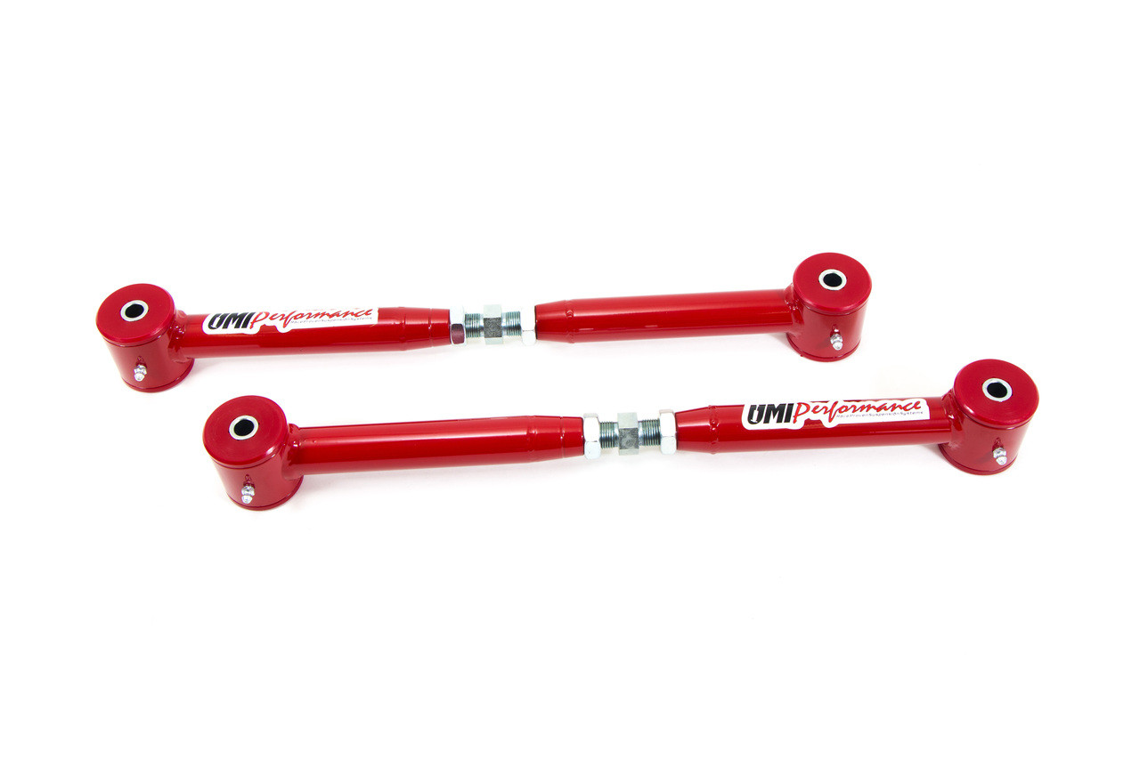 UMI Performance 82-02 GM F-Body Adj Lower Control Arms w/ Polyurethane Bushings, Chromoly, Red - (UMI-2018CM-R)