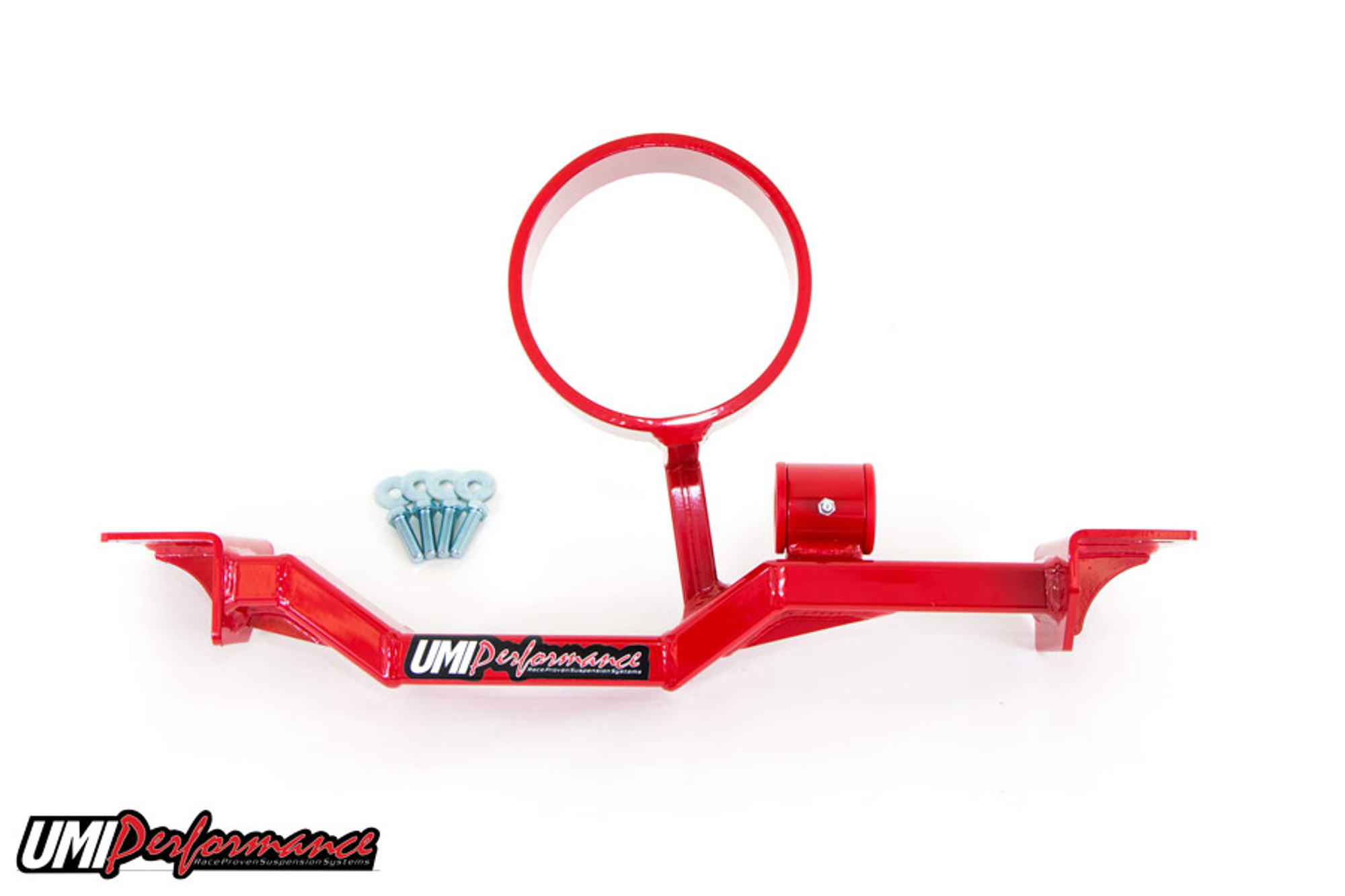 UMI Performance 1993-2002 GM F-Body Tunnel Brace Mount Long Tube Header Set-Ups w/ Loop, Red - (UMI-2203AS-R)