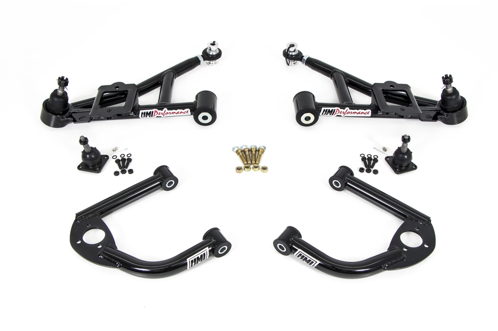 UMI Performance 1993-2002 GM F-Body Front A-Arm Kit, Non-Adjustable, Street, Black - (UMI-230511-B)