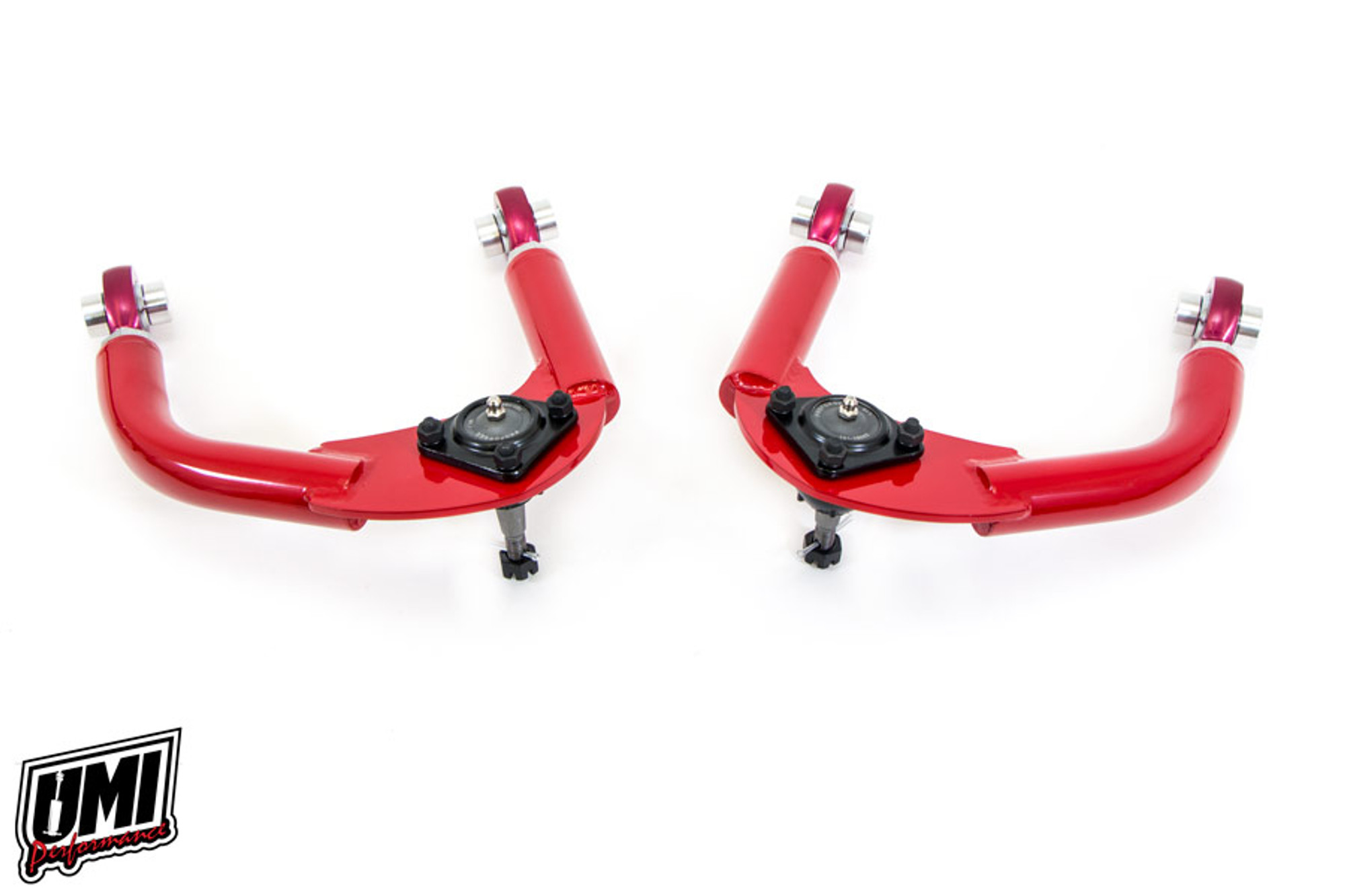UMI Performance 1993-2002 Camaro/Firebird Upper A-Arms, Adjustable, Drag Racing, Chromoly, Red - (UMI-2316-R)