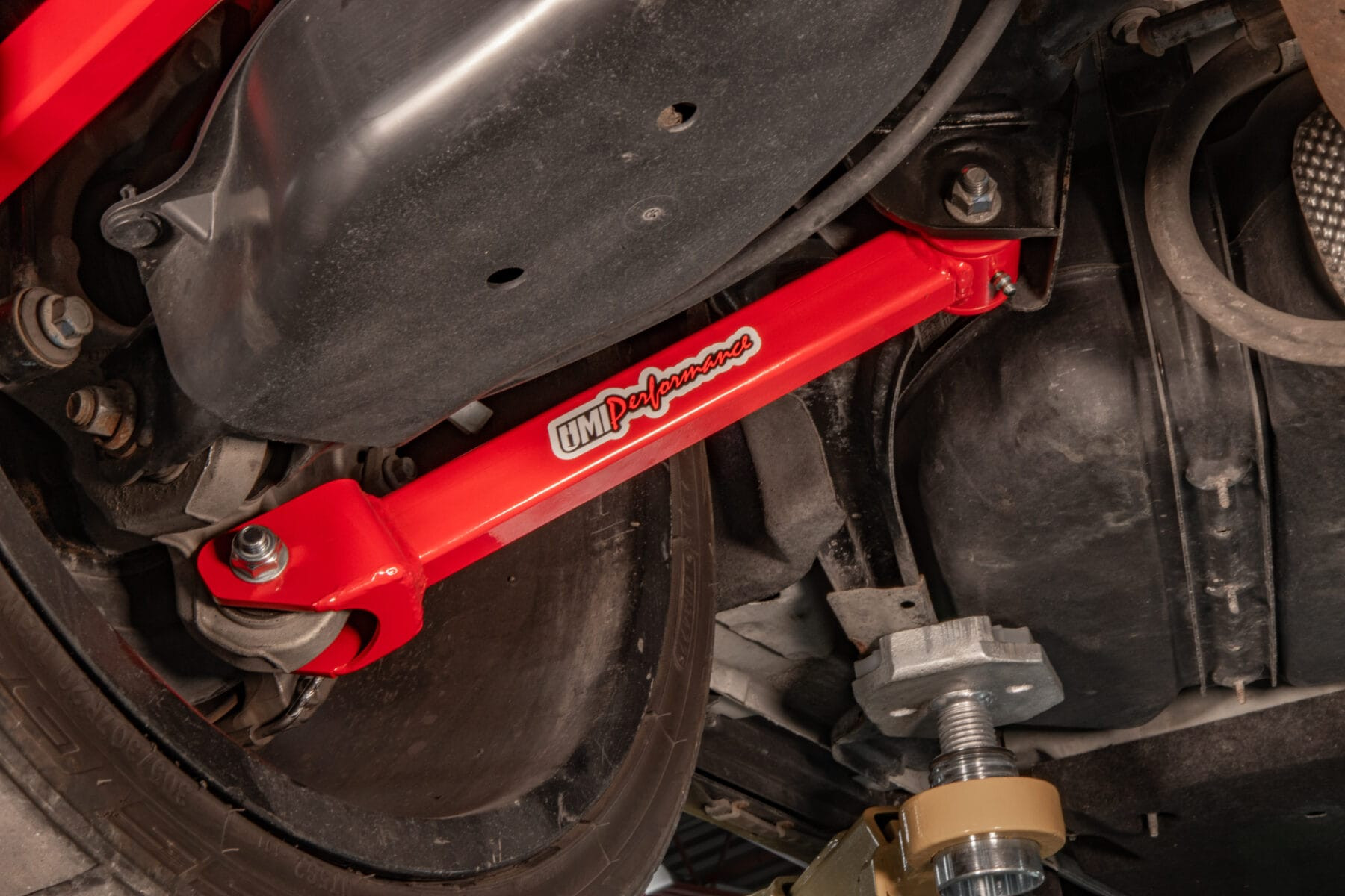 UMI Performance 2016-2024 Camaro Rear Lower Trailing Links, Non-Adjustable, Red - (UMI-2540-R)