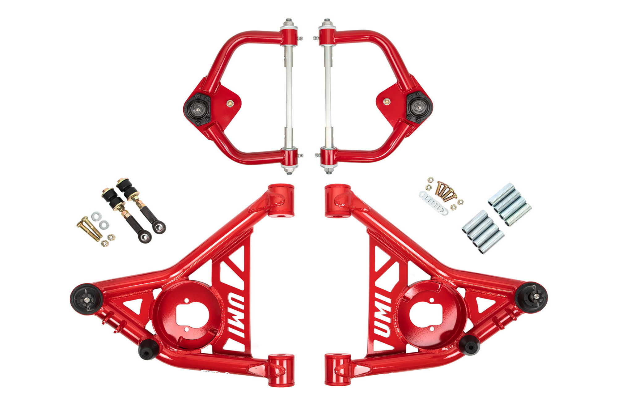 UMI Performance 1970-1981 GM F-Body Tubular Upper & Lower A-arm Kit, Red - (UMI-265153-R)