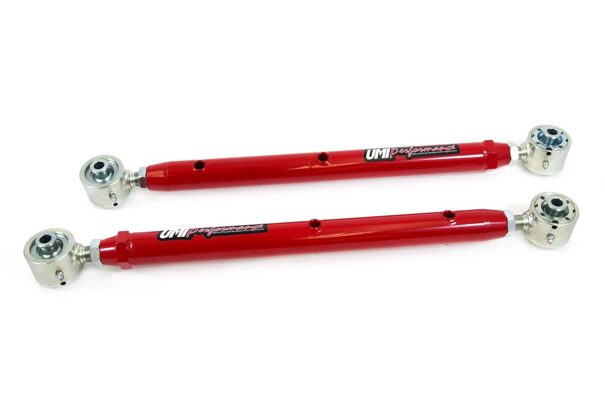  UMI Performance 1964-1972 A-Body Double Adjustable Lower Control Arms- w/ Roto-Joints, Red - (UMI-4043-R) 