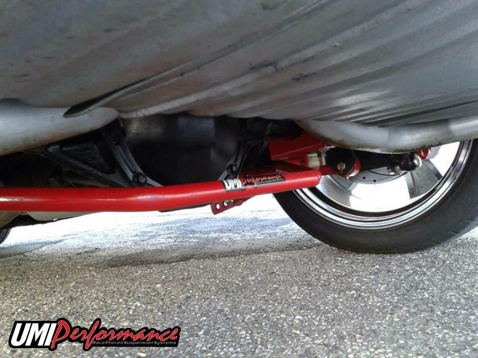  UMI Performance 64-72 GM A-Body 1” Tubular Rear Sway Bar, Chassis Mounted, Red 3" Axle Diameter - (UMI-4047-300-R) 