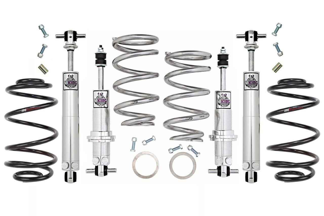  UMI Performance 68-72 A-Body Shock/Spring Lowering Kit, Double Adj. Shocks 1" Lower 350lb Spring - (UMI-AB8350-1) 