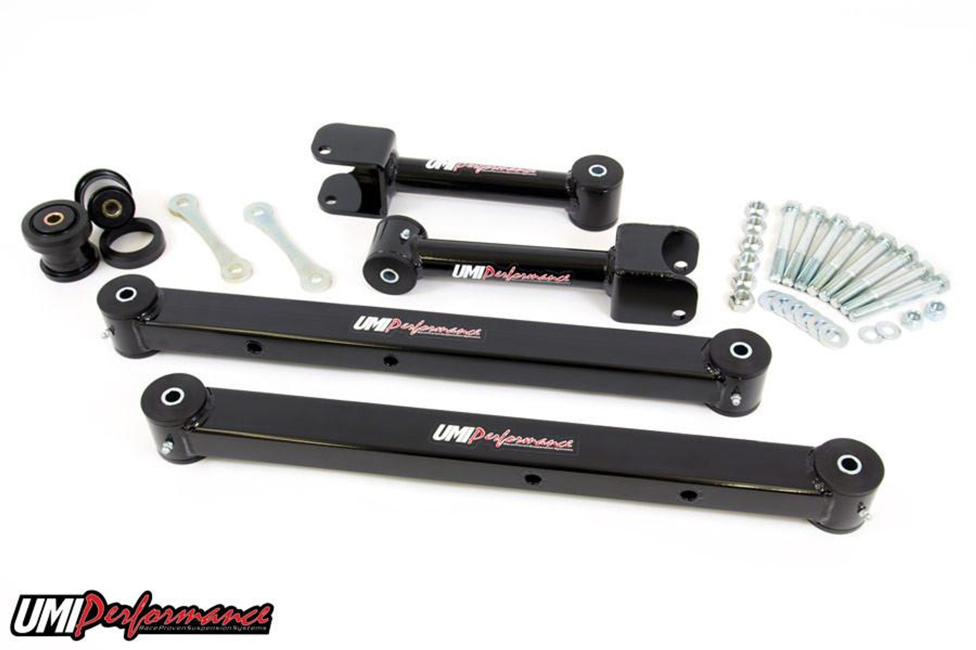  UMI Performance 1973-1977 GM A-Body Upper & Lower Control Arm Kit, Black w/Hardware Included - (UMI-ABR301-B) 