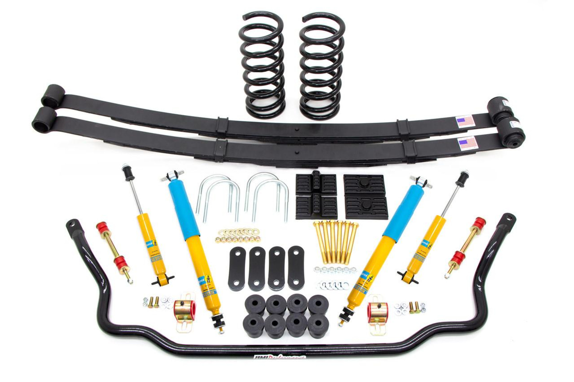  UMI Performance 1970-1981 GM F-Body Handling Kit, 2" Lowering, Stage 1, Black - (UMI-FBF001-B) 