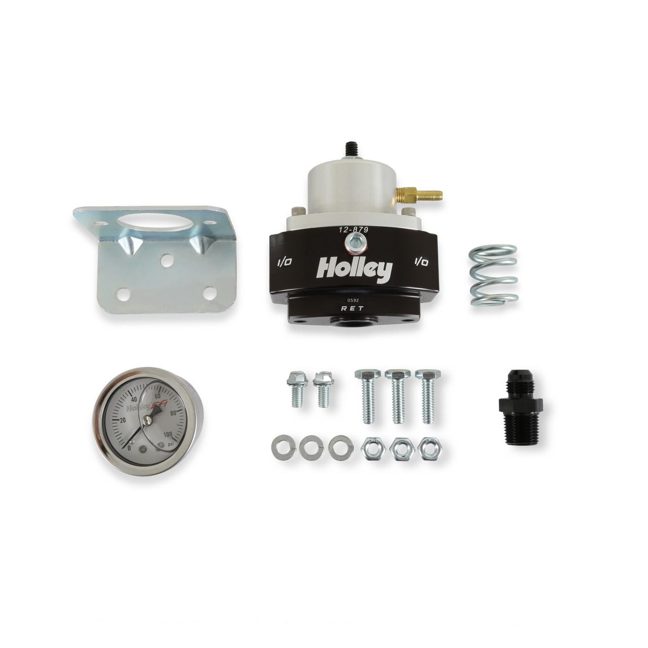 Holley Adjustable Billet By-Pass Regulator 3/8 NPT Kit - (HOL-12-879KIT) 