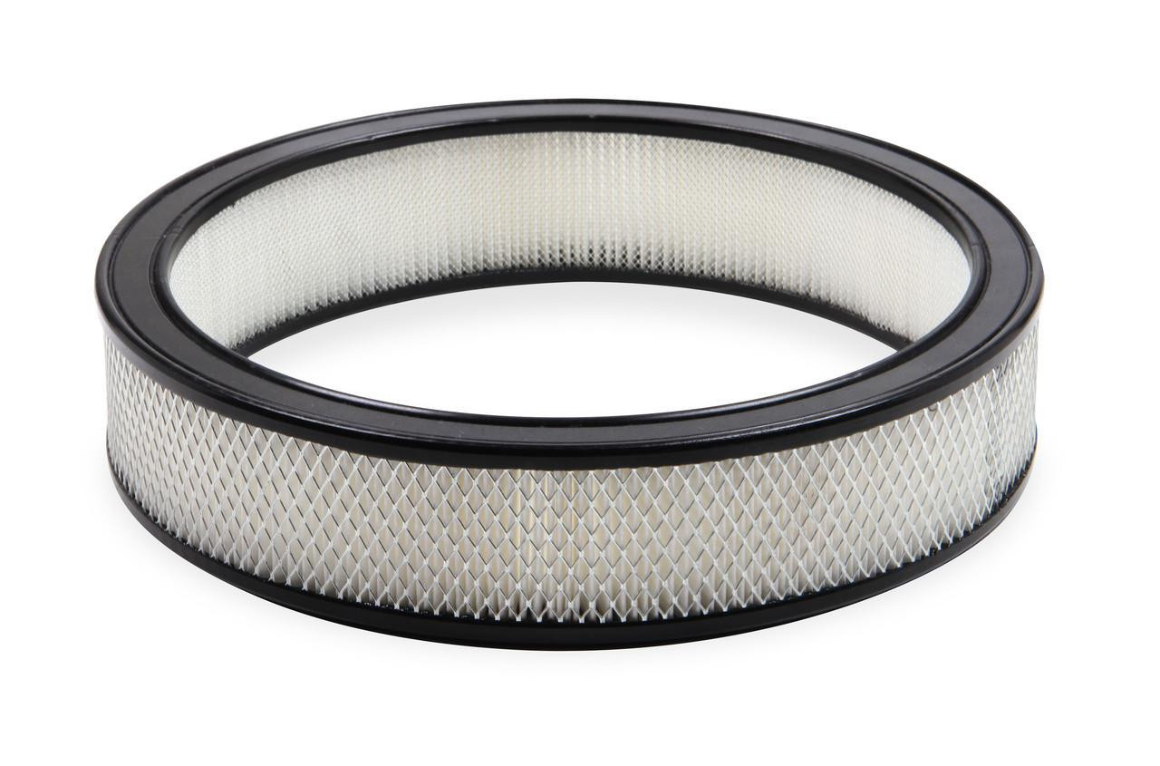  Holley Air Filter - 14"x3"  - White Paper Element - Black Ring - (HOL-120-178) 