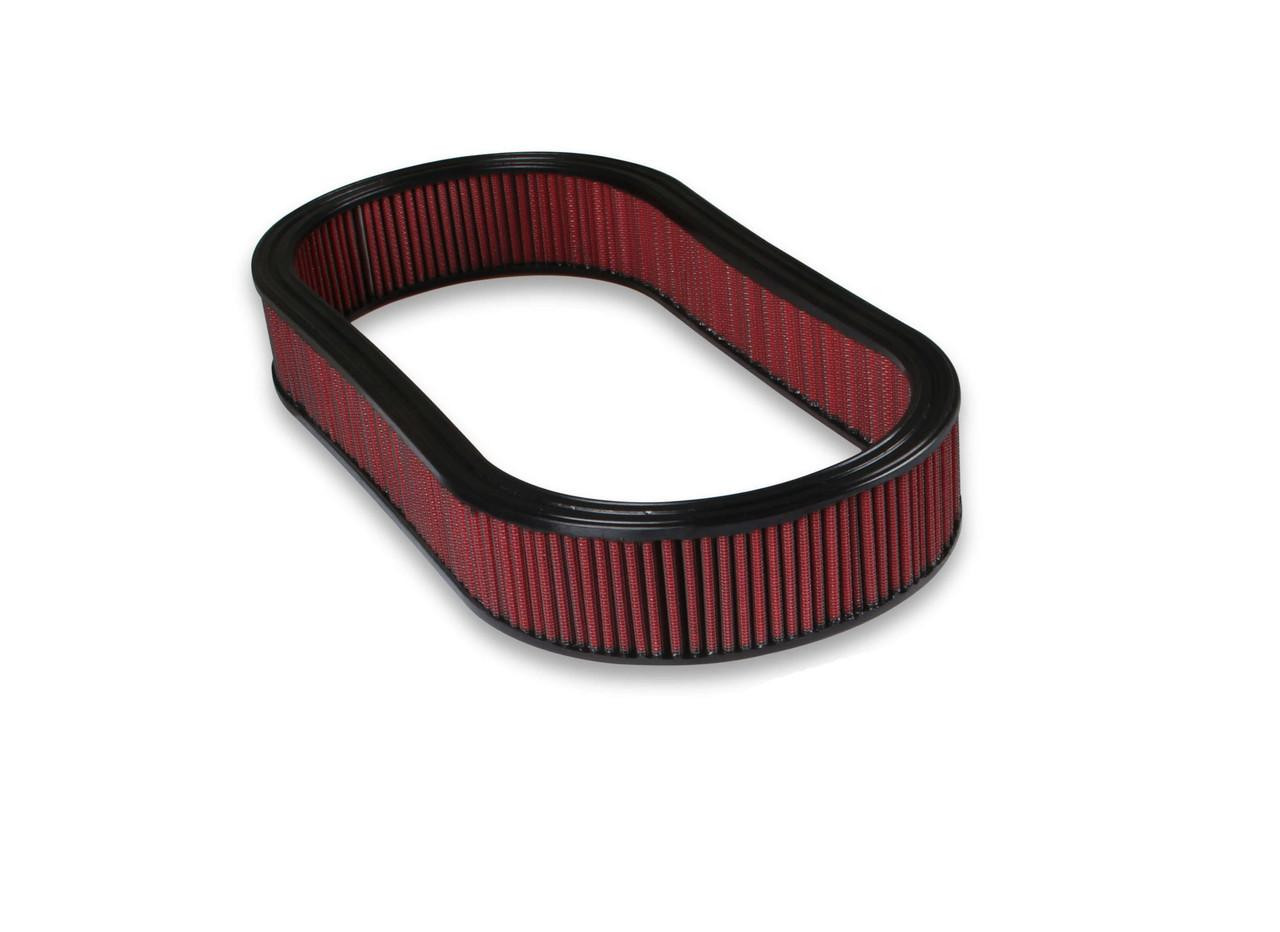  Holley Oval Red Washable Gauze Filter - (HOL-120-409) 