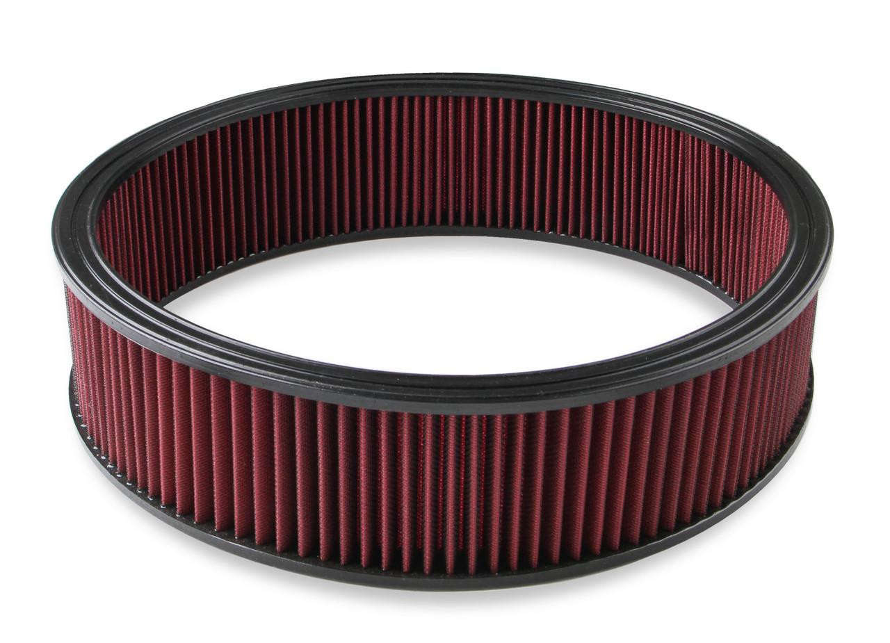  Holley Air Filter - Replacement - 16" x 4" - Red Washable Gauze Filter - (HOL-220-40) 