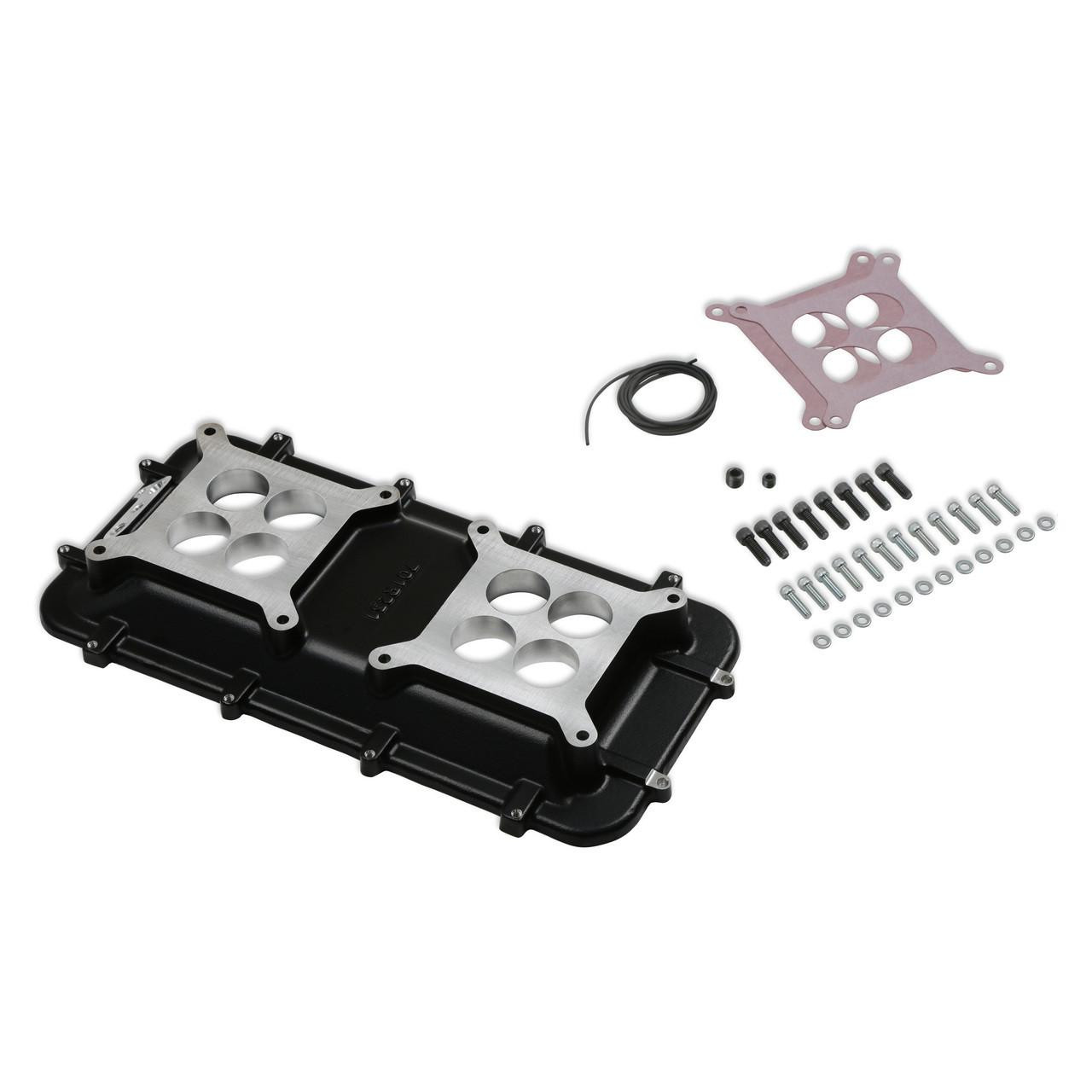 Holley Holley Mid-Rise Plenum Base Adapter Kit - Black - (HOL-300-267BK) 