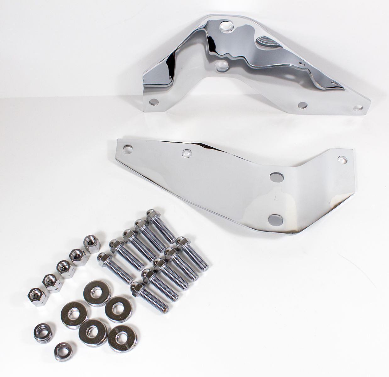 Auto Metal Direct Front Bumper Bracket Set - Chrome - 53-56 F100 F250 - (AMD-105-4553-CS)
