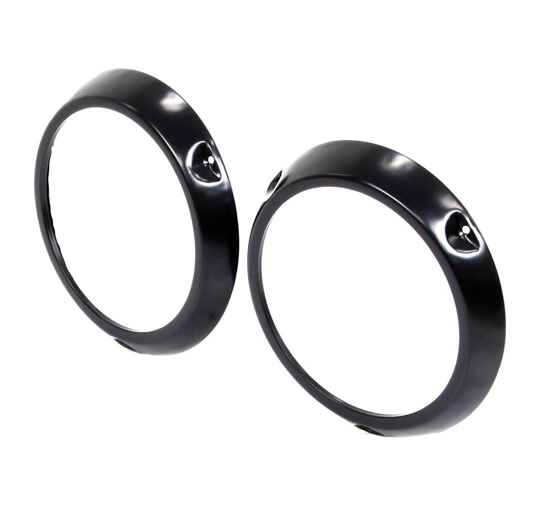  Auto Metal Direct Headlight Bezels - Primer - LH/RH Pair - 66-70 Bronco - (AMD-145-4666-P) 