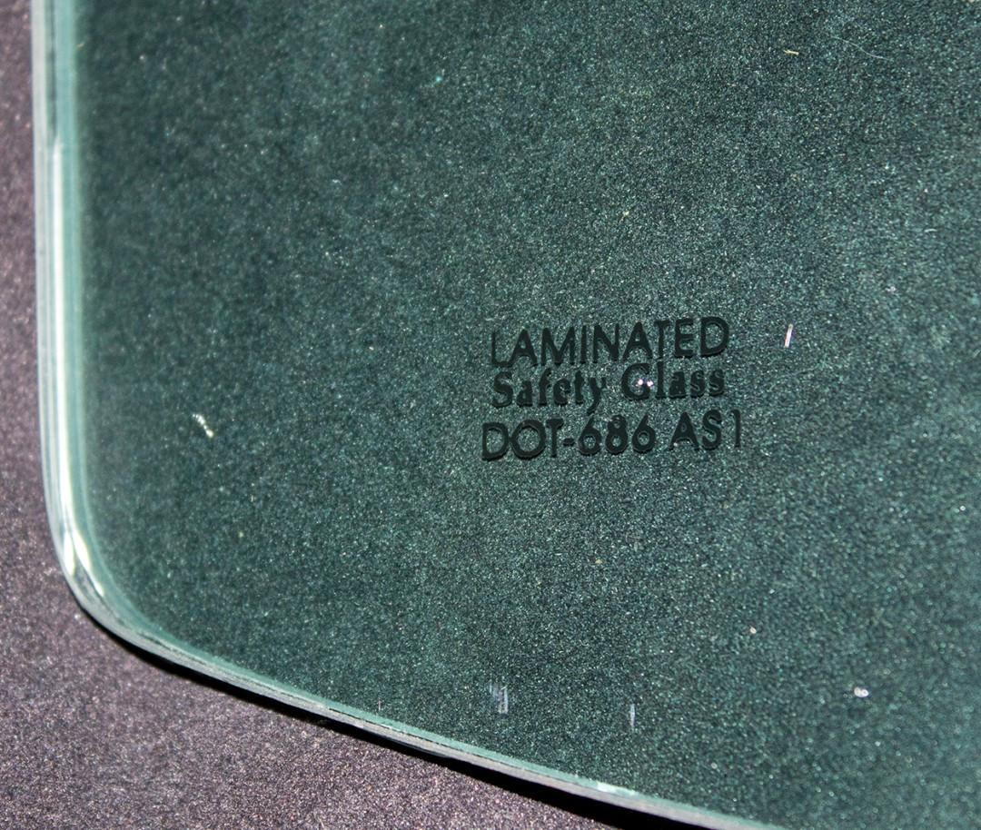  Auto Metal Direct Windshield with Antenna Green Tint with Tint Band 70-72 GM A-Body Convertible - (AMD-380-3470-VT) 